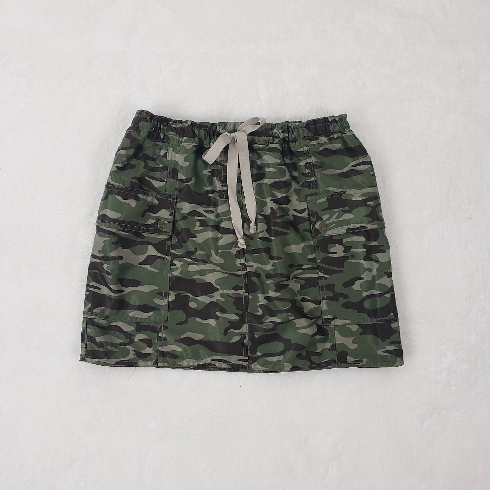 Express Camo Military Pull-On Skirt Medium